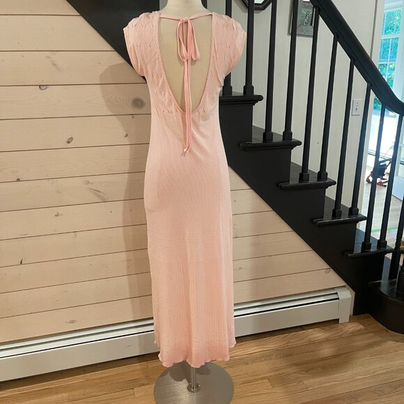 048 Free People Robin Seamless Midi Dress Petal Pink NWOT Size M/L - Picture 6 of 10